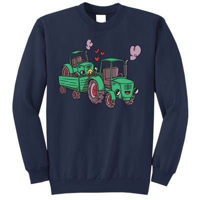 Cute Green Tractor Family Sweatshirt