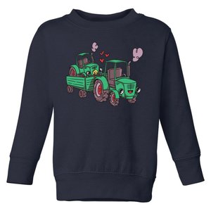 Cute Green Tractor Family Toddler Sweatshirt