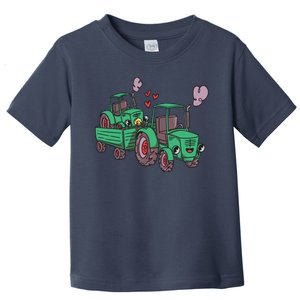 Cute Green Tractor Family Toddler T-Shirt