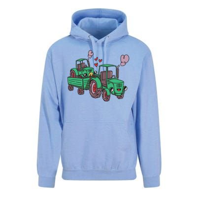 Cute Green Tractor Family Unisex Surf Hoodie