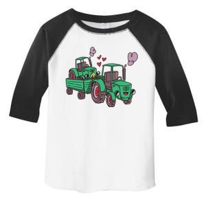 Cute Green Tractor Family Toddler Fine Jersey T-Shirt