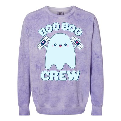 Cute Halloween Boo Boo Crew Band Aid Ghost Colorblast Crewneck Sweatshirt