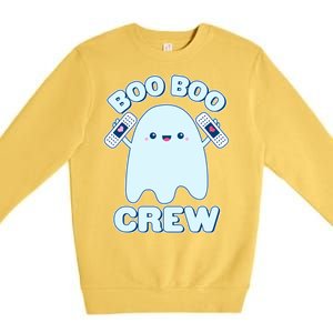 Cute Halloween Boo Boo Crew Band Aid Ghost Premium Crewneck Sweatshirt