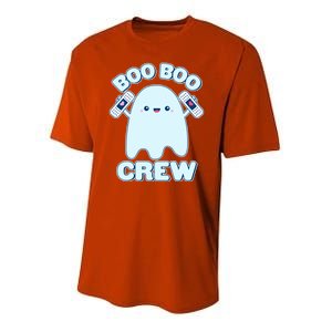 Cute Halloween Boo Boo Crew Band Aid Ghost Youth Performance Sprint T-Shirt