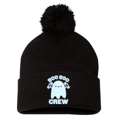 Cute Halloween Boo Boo Crew Band Aid Ghost Pom Pom 12in Knit Beanie