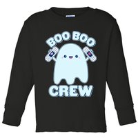 Cute Halloween Boo Boo Crew Band Aid Ghost Toddler Long Sleeve Shirt