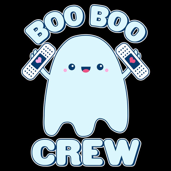 Cute Halloween Boo Boo Crew Band Aid Ghost Toddler Long Sleeve Shirt