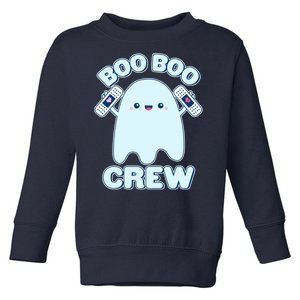 Cute Halloween Boo Boo Crew Band Aid Ghost Toddler Sweatshirt