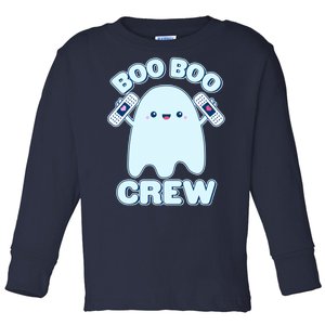 Cute Halloween Boo Boo Crew Band Aid Ghost Toddler Long Sleeve Shirt