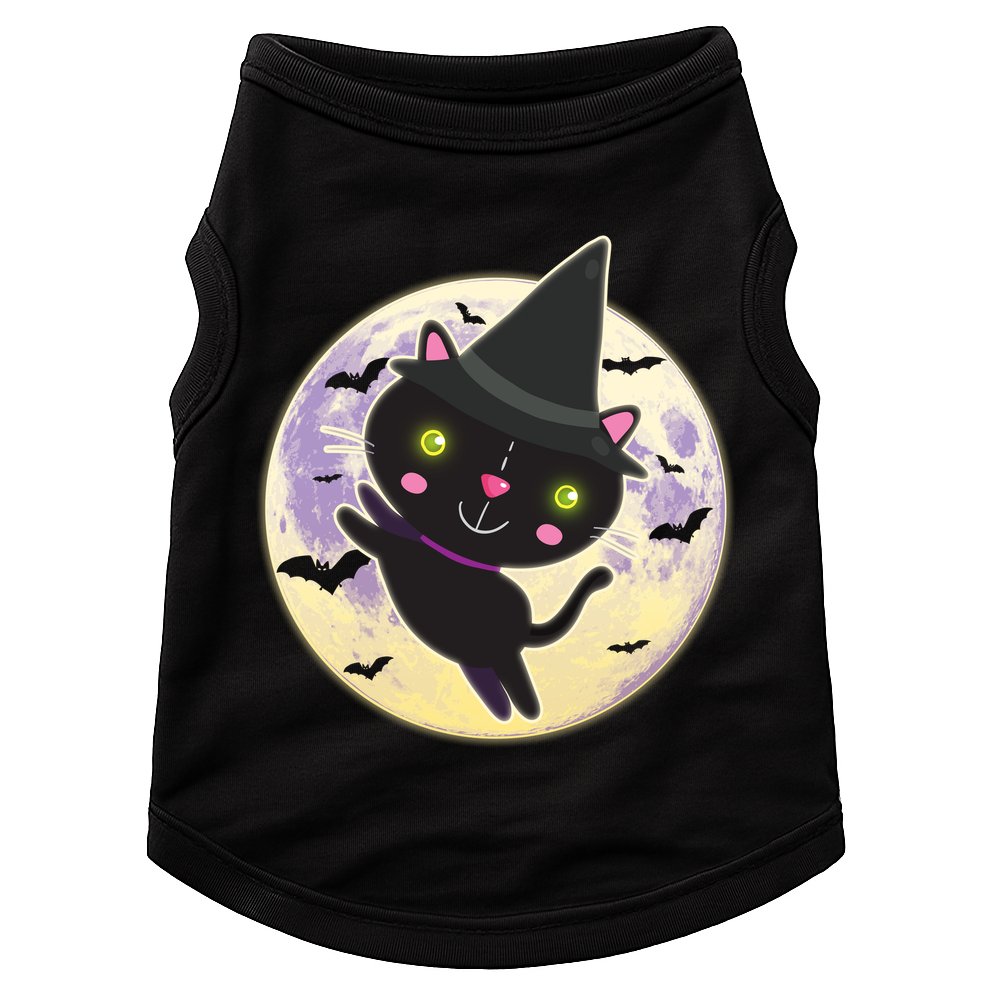 Cute Halloween Cat Moon Doggie Tank