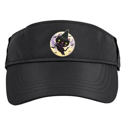 Cute Halloween Cat Moon Adult Drive Performance Visor