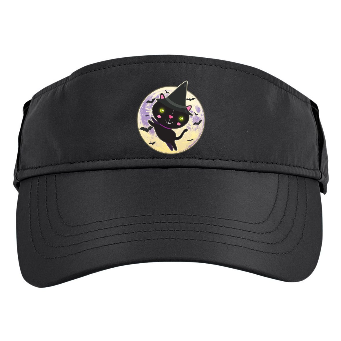 Cute Halloween Cat Moon Adult Drive Performance Visor