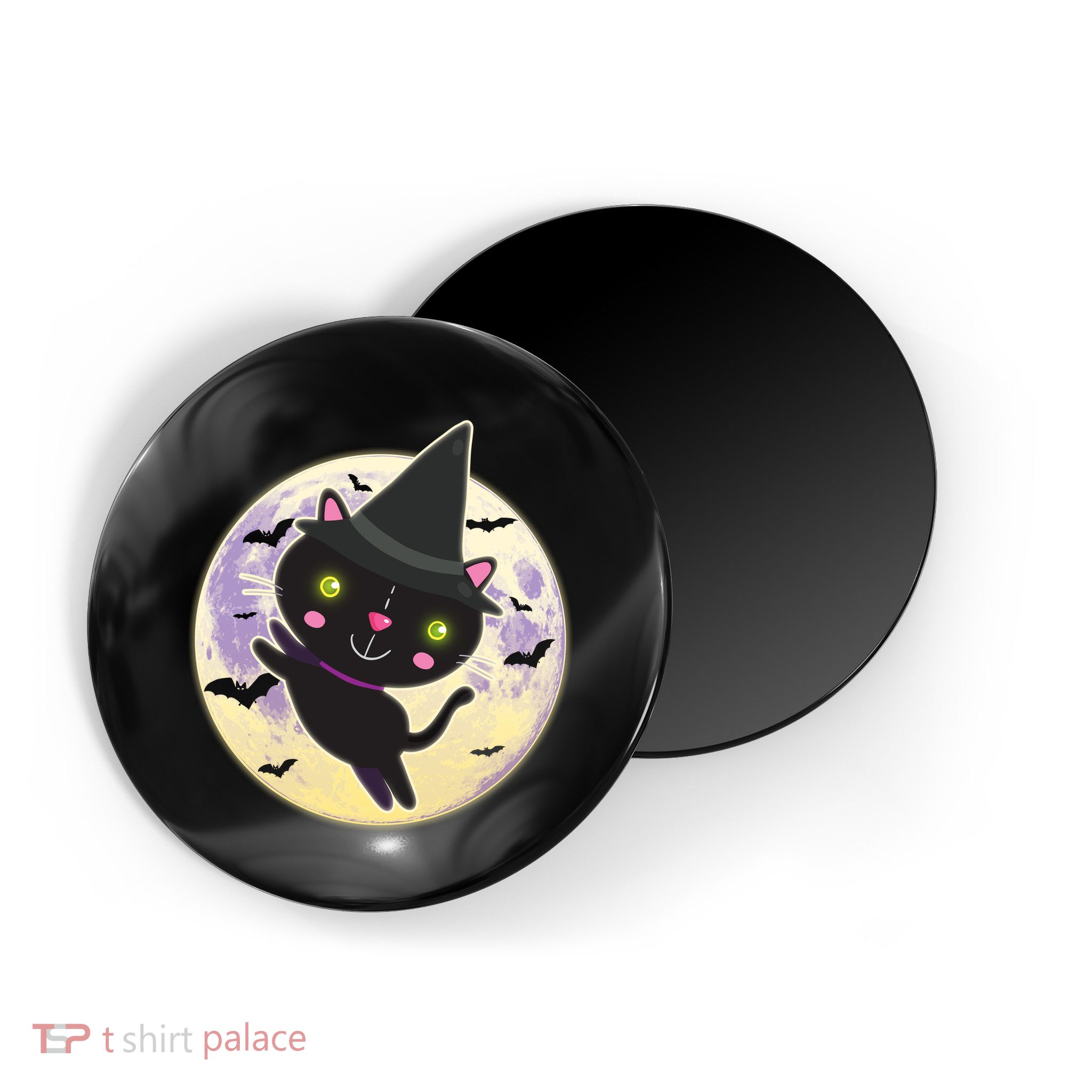 Cute Halloween Cat Moon Magnet