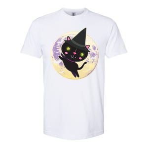 Cute Halloween Cat Moon Softstyle® CVC T-Shirt