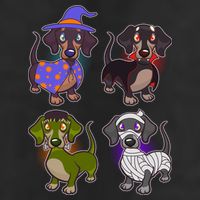 Cute Halloween Dachshunds  Cool Comfort Performance Bucket Hat