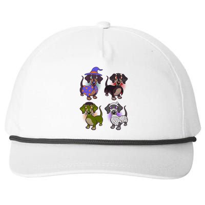 Cute Halloween Dachshunds  Snapback Five-Panel Rope Hat