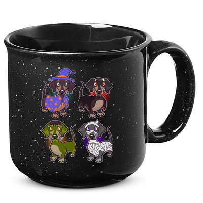 Cute Halloween Dachshunds  15oz Campfire Ceramic Mug