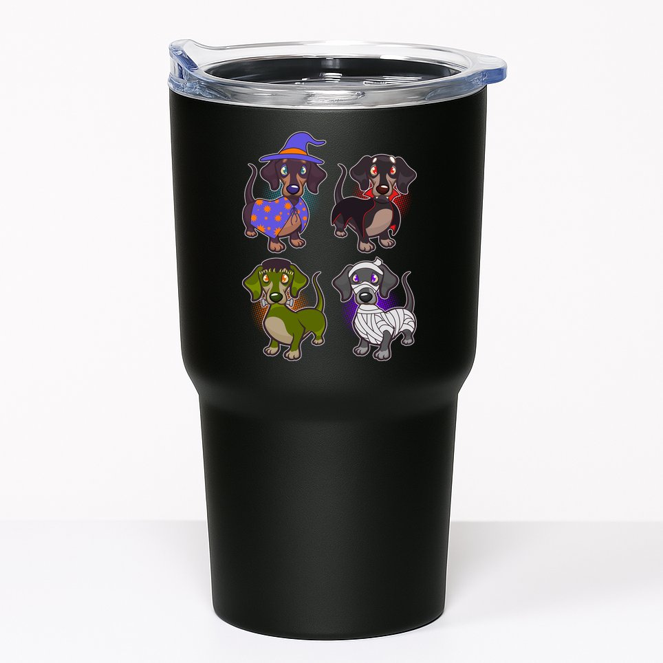 Cute Halloween Dachshunds  Tumbler