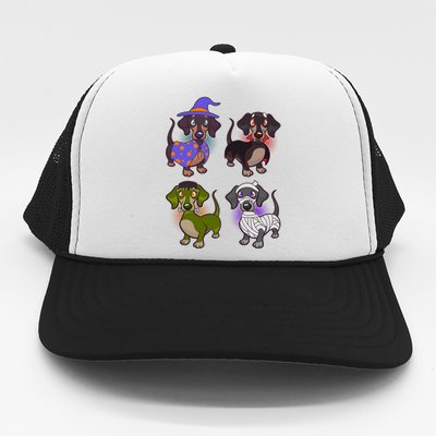 Cute Halloween Dachshunds  Trucker Hat