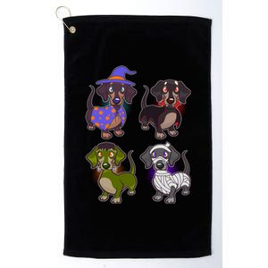 Cute Halloween Dachshunds  Platinum Collection Golf Towel