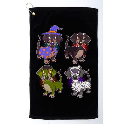 Cute Halloween Dachshunds  Golf Towel