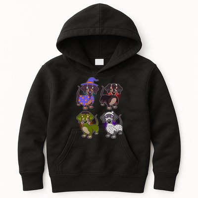 Cute Halloween Dachshunds  Kids Hoodie