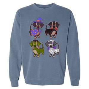 Cute Halloween Dachshunds  Garment-Dyed Sweatshirt