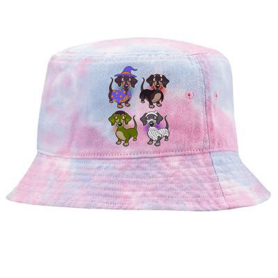 Cute Halloween Dachshunds  Tie-Dyed Bucket Hat