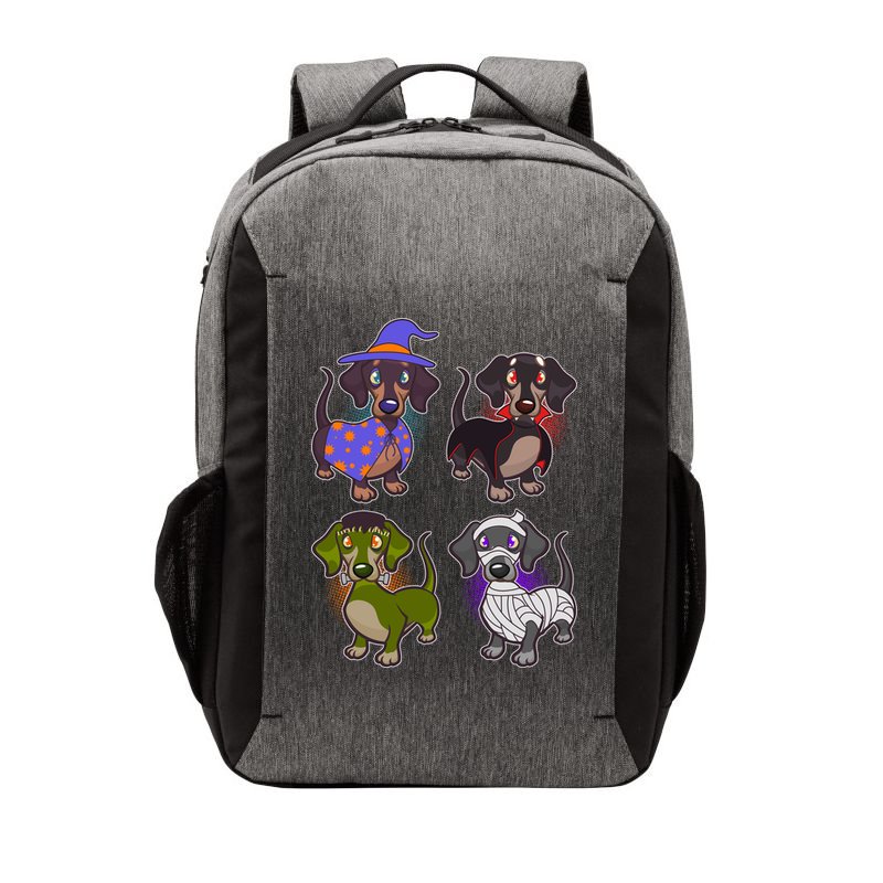 Cute Halloween Dachshunds  Vector Backpack
