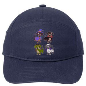 Cute Halloween Dachshunds  7-Panel Snapback Hat