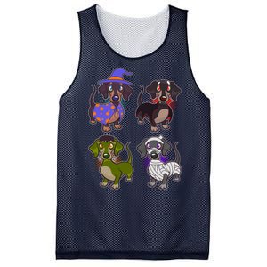 Cute Halloween Dachshunds  Mesh Reversible Basketball Jersey Tank