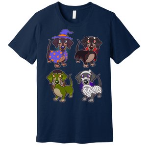 Cute Halloween Dachshunds  Premium T-Shirt