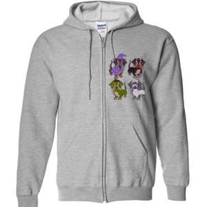 Cute Halloween Dachshunds  Full Zip Hoodie