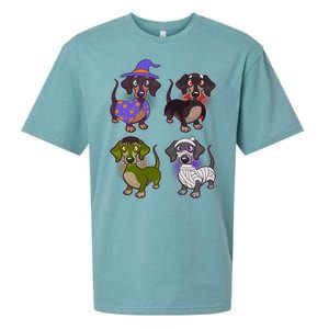 Cute Halloween Dachshunds  Sueded Cloud Jersey T-Shirt