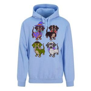 Cute Halloween Dachshunds  Unisex Surf Hoodie