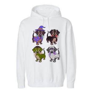 Cute Halloween Dachshunds  Garment-Dyed Fleece Hoodie