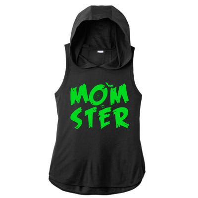 Cute Halloween Mom-Ster Ladies PosiCharge Tri-Blend Wicking Draft Hoodie Tank