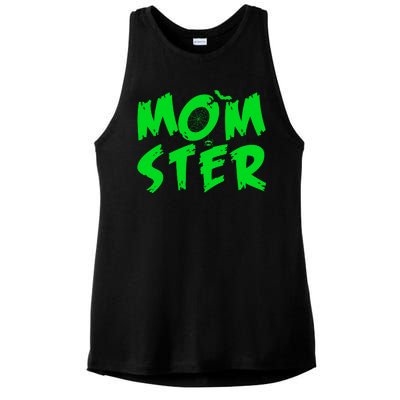 Cute Halloween Mom-Ster Ladies PosiCharge Tri-Blend Wicking Tank