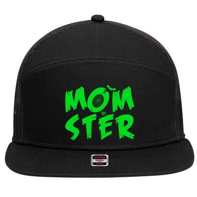 Cute Halloween Mom-Ster 7 Panel Mesh Trucker Snapback Hat