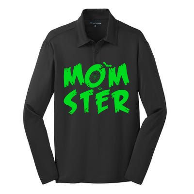 Cute Halloween Mom-Ster Silk Touch Performance Long Sleeve Polo