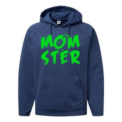 Cute Halloween Mom-Ster Performance Fleece Hoodie