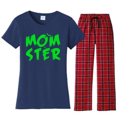 Cute Halloween Mom-Ster Women's Flannel Pajama Set