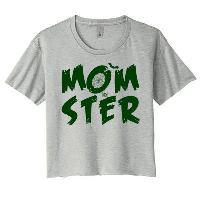 Cute Halloween Mom-Ster Women's Crop Top Tee