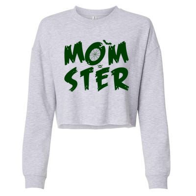 Cute Halloween Mom-Ster Cropped Pullover Crew