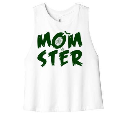 Cute Halloween Mom-Ster Women's Racerback Cropped Tank