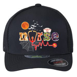 Cute Halloween Patterns Nurse Flexfit Unipanel Trucker Cap