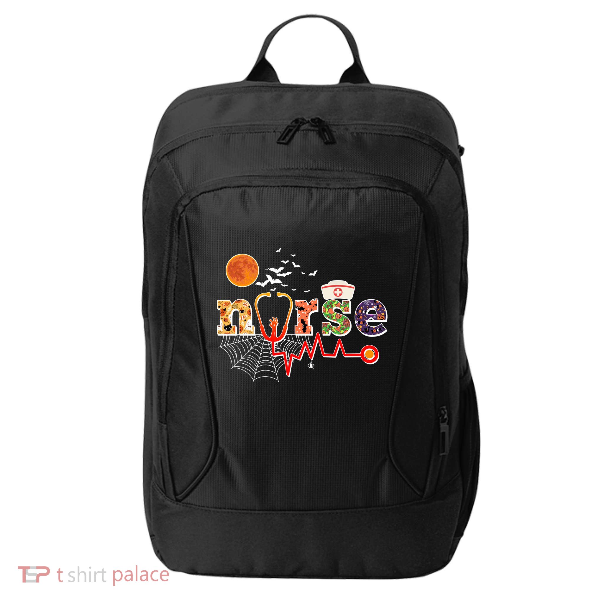 Cute Halloween Patterns Nurse City Backpack