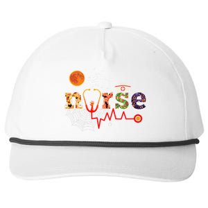 Cute Halloween Patterns Nurse Snapback Five-Panel Rope Hat