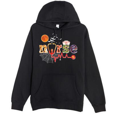 Cute Halloween Patterns Nurse Premium Pullover Hoodie