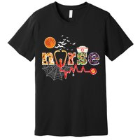 Cute Halloween Patterns Nurse Premium T-Shirt
